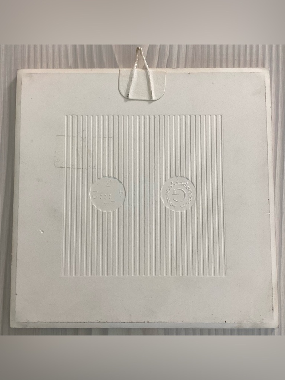Vintage Delft Style WINDMILL Ceramic Tile/Trivet 6"x6" Back-stamp “G” in Wreath - Picture 5 of 5